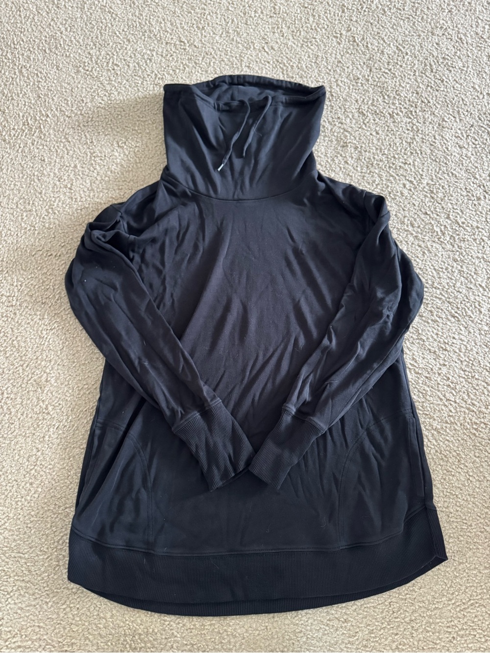 L.L. Bean Black Funnel neck Top